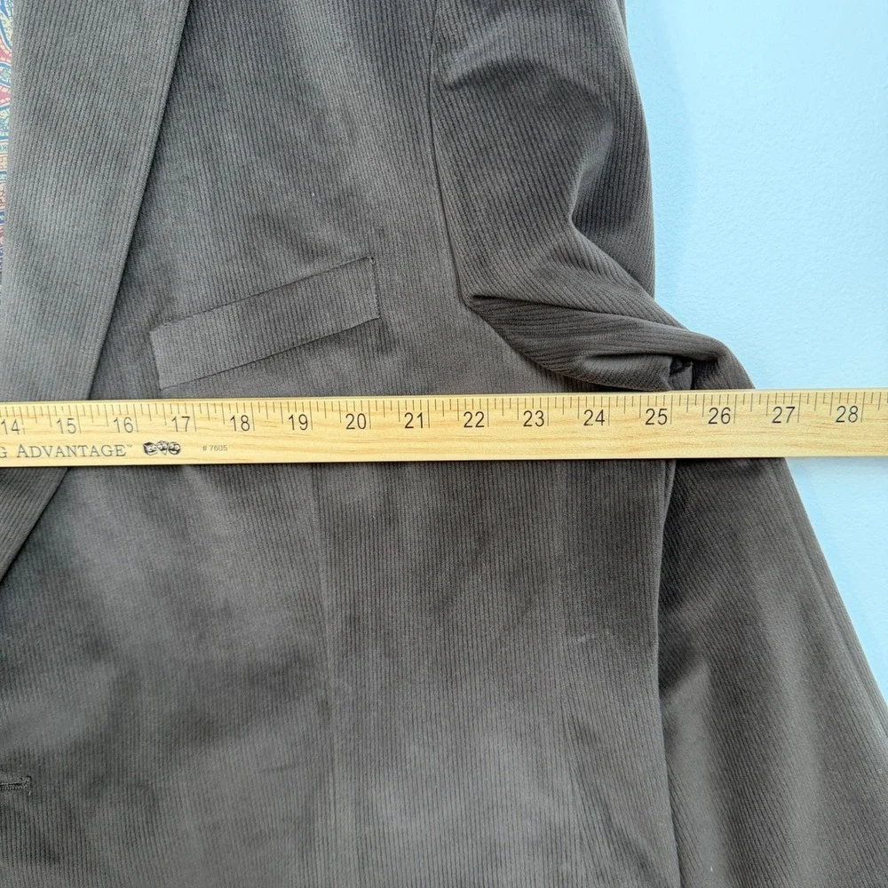 Lauren Ralph Lauren Mens Brown Velour Corduroy Blazer Sport Coat 48R Paisley